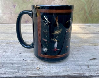 Taza de pesca con mosca, regalo de pesca único, regalo de pesca con mosca para hombres, regalo de pesca para él, regalo de pesca, regalo de pesca para papá, regalo de pescador