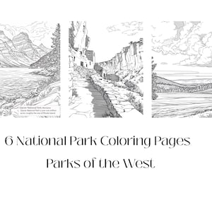 Coloring Page for Kids, Nature Coloring Page, National Park, Kids Coloring Pages, Adult Coloring, National Park Kid, Adult Coloring Pages