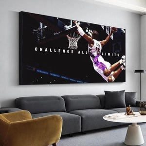 Vince Carter sfida tutti i limiti NBA citazione motivazionale basket tela pittura decorazione da parete casa