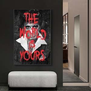 Scarface Movie Poster: Tony Montana Canvas Wall Art