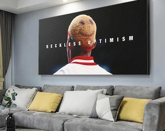 NBA - Dennis Rodman, optimismo temerario, cita motivacional, baloncesto, pintura en lienzo, arte de pared, decoración