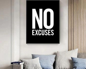 Impresión en lienzo con frase inspiradora sobre fitness: decoración moderna para pared de gimnasio