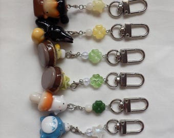 studio ghibli charms/keychain | handmade with polymer clay