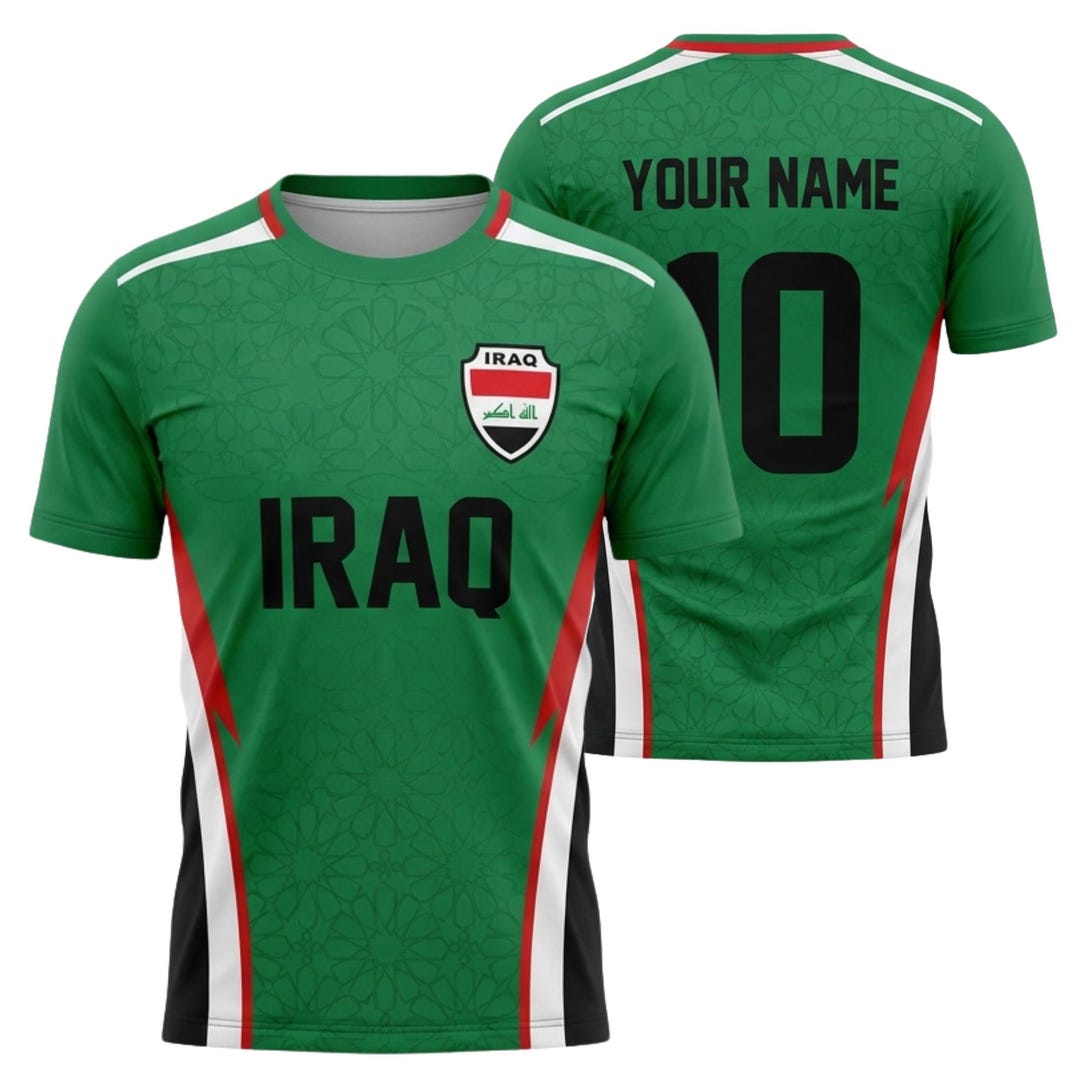 Personalized Iraq Football Shirt Custom Iraq Soccer Jersey for Men ...