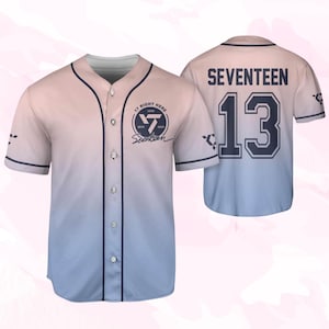 K-Pop 13-Member Boy Group Gradient Baseball Jersey | Fan-Inspired Concert Outfit