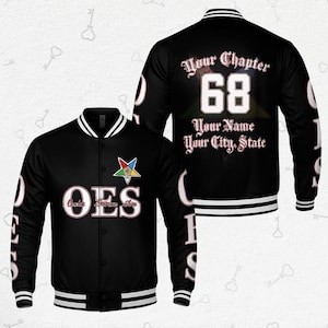OES Varsity Jacket | Order of the Eastern Star Jacket | Custom OES Baseball Jacket | OES Chapter Apparel