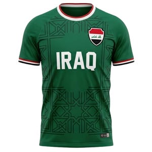 Personalized Iraq Soccer Jersey Custom Name Number Iraq Football Shirt Iraq Fan Apparel Gift for Men Women image 2