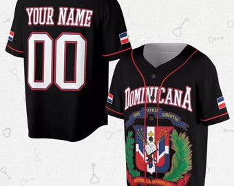 ドミニカ共和国野球ユニフォーム：カスタムDRフラッグシャツ - Etsy 日本