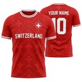 Switzerland Football Jersey Personalized Name Number Soccer Shirt for Men Women product logo