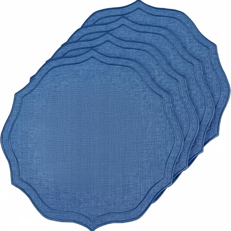 Linen Scalloped Table Mat - Etsy