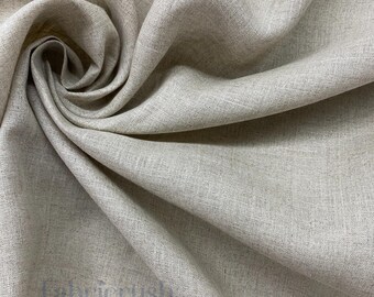 100% Pure Beige Linen Fabric by the Yard – Breathable Natural Linen Cloth for Sewing, Apparel, Curtains, Table Linens, Home Decor & Crafts