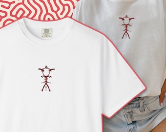 T-shirt couleurs confort brodé Circle of Willis : sweat-shirt anatomie cérébrale minimaliste