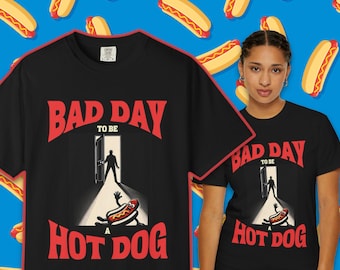 Bad Day To Be A Hot Dog Comfort Colors T-shirt : t-shirt rétro graphique amusant