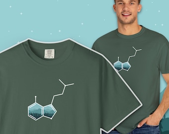 Psilocybin Molecule Comfort Colors T-Shirt: Minimalist Nature Magic Mushroom Sweatshirt