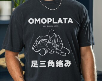 Omoplata BJJ Blueprint Shirt, Brazilian Jiu Jitsu Comfort Colors Tee & Sweatshirt, Martial Art Gift for Grapplers