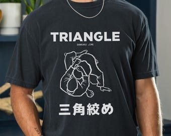 Triangle BJJ Blueprint Shirt, Brazilian Jiu Jitsu Comfort Colors Tee & Sweatshirt, Martial Art Gift for Grapplers