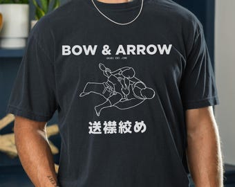 Bow and Arrow Choke BJJ Blueprint Shirt, Brazilian Jiu Jitsu Comfort Colors Tee & Sweatshirt, Martial Art Gift for Grapplers