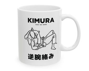 Kimura BJJ Blueprint Mug 11oz, Brazilian Jiu Jitsu Mug, Martial Art Gift for Grapplers
