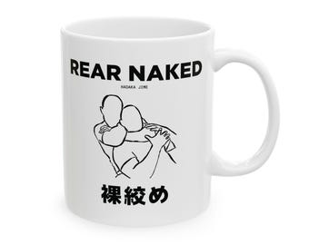 Rear Naked Choke BJJ Blueprint Mug 11oz, Brazilian Jiu Jitsu Mug, Martial Art Gift for Grapplers