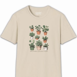 Succulent Plant Graphic Tee: Vintage Botanical Garden Style