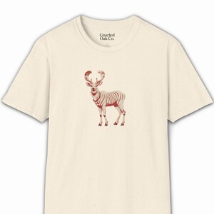 Deer T-Shirt Woodland Animal Shirt Nature Lover Gift Rustic Wildlife Illustration Casual Outdoor Apparel