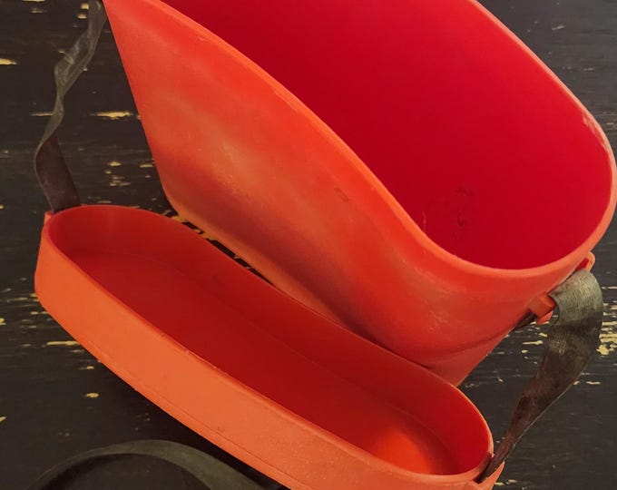 Vintage Plastic Orange Binoculars Case