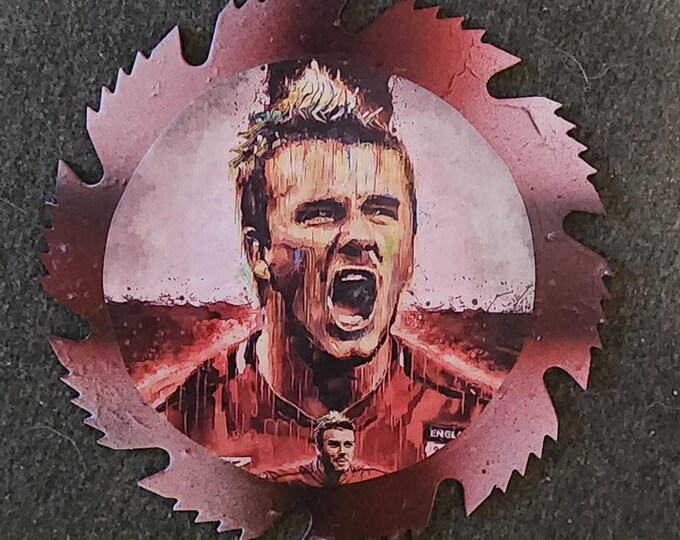 David Beckham England National Soccer Team Decorative Saw Blade Wall Art
