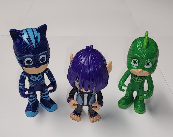 PJ Masks Bundle Lot of 3 Wolfie, Catboy, Gekko