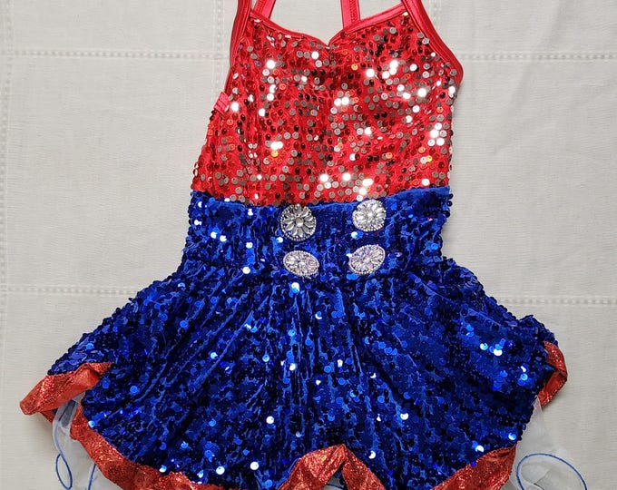Weissman Americano Dance Costume Dress with Sequin Size IC
