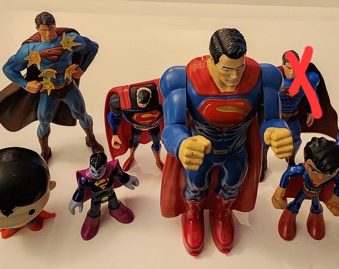DC Comics Superman Figure Bundle Lot of 7