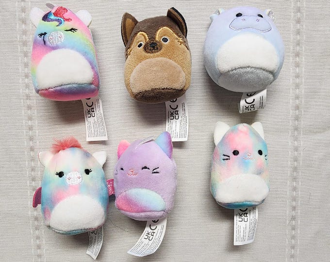 Squishmallows Stuffed Plush Mini Squishmallows 2" Lot of 6