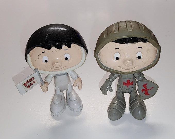 1995 Subway Bobby's World Figure Bundle Lot of 2 Astronaut and Medieval Knight