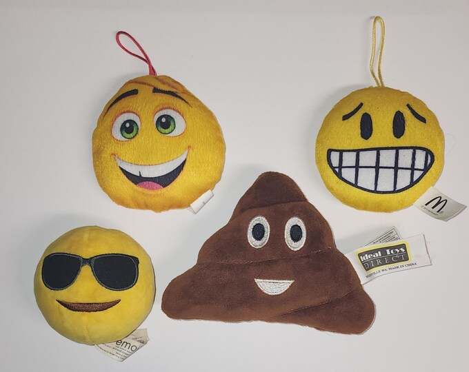 Emoji Emoticon Plush Toys Bundle Lot of 4