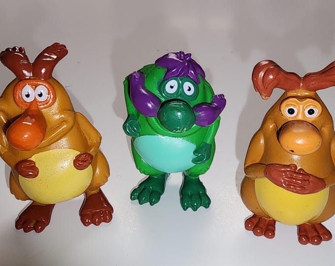 Yowie World Grumkin Series Figure Bundle Squish, Boof, Slob