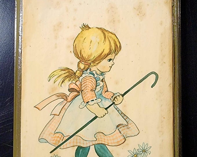 Vintage Little Bo Peep Wall Art 1970's
