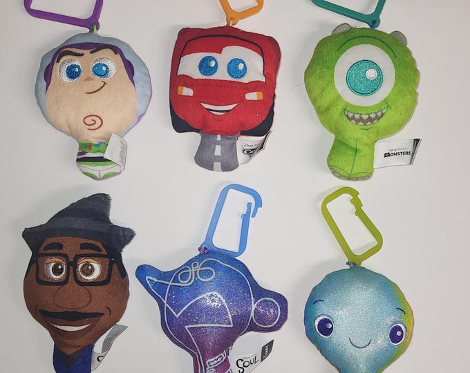 Disney PIXAR McDonalds Plush Key Chain Bundle Lot of 6