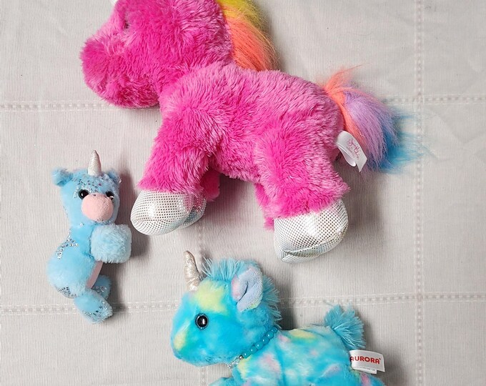 Plush Unicorn Bundle Deal Lot of 3 Cutie Cuff and Two Aurora