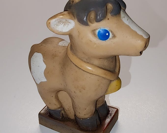 Vintage Rubber Bull Farm Figure