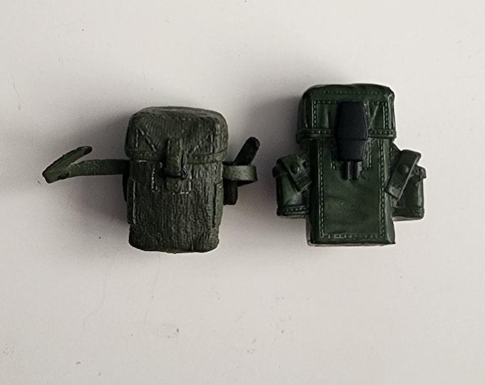 Vintage GI Joe Belt Bag Bundle for 12 Inch Figure. Two Bags Included.