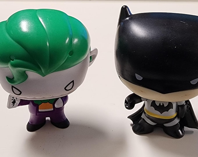 Two DC Comics Justice League Chibi Figures of Batman and the Joker