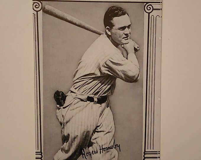 Rogers Hornsby Oversized Exhibit Card 1980 Hall of Fame