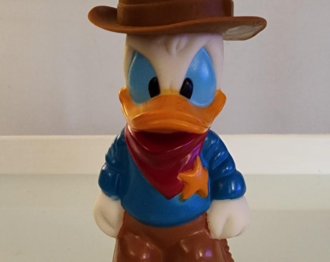 Vintage Donald Duck Cowboy Bubble Blower Figure