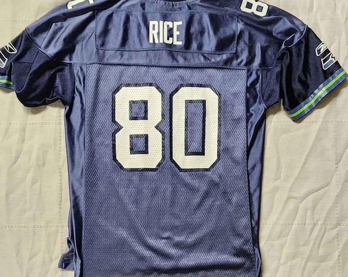 Vintage Rare Jerry Rice Seattle Seahawks Football Jersey Reebok Size Youth Large