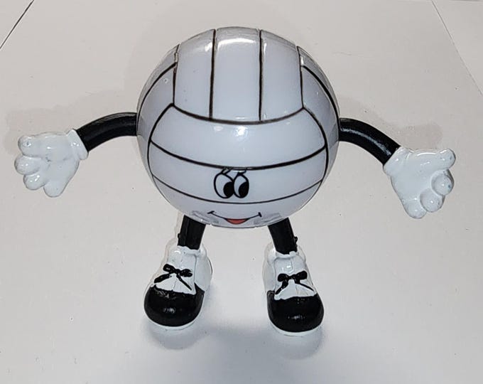 Plastic and Rubber Volleyball Ball Poseable Figure