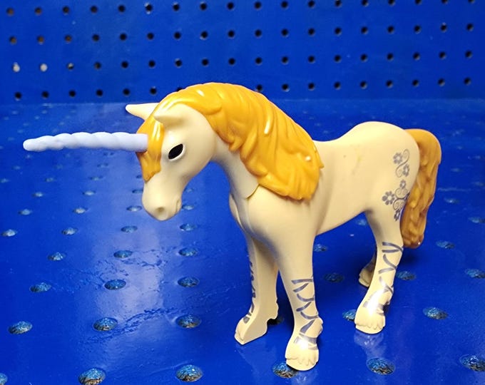 One Vintage Playmobil Unicorn Toy