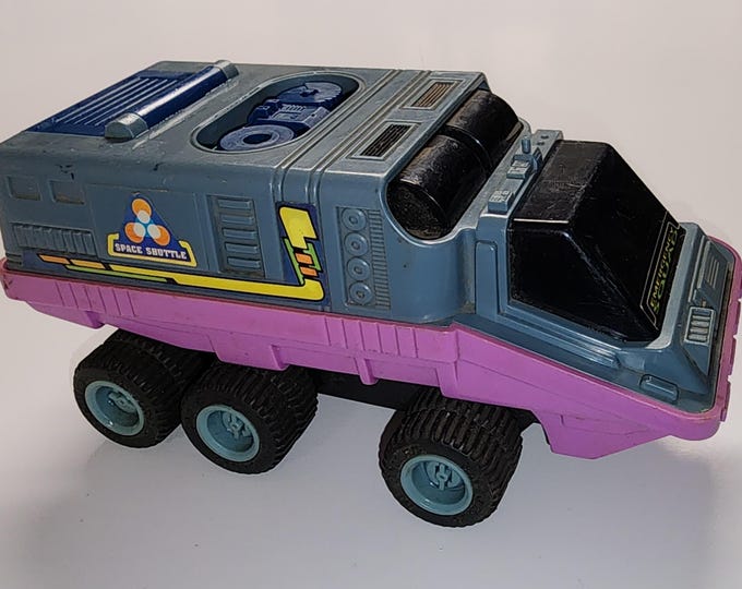 Vintage 1980s Way Formed Moonbase Emergency Squad 6WD Friction Support Vehicle