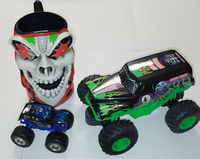 Monster Jam Grave Digger Truck and Mug Monster Truck Bundle