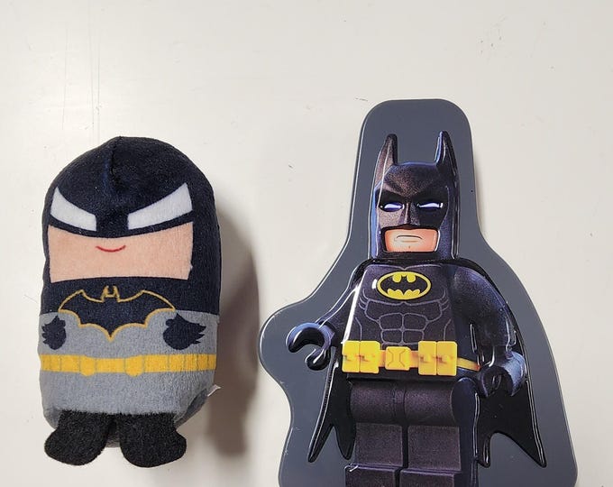 Batman Plush Figure and Puzzle with TIn Case