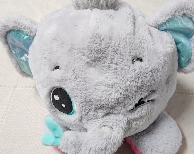 Hug Me Reversible Elephant Plush Toy Gray and Pink