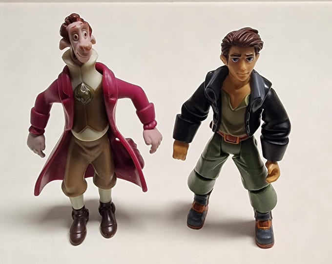 Disney Treasure Planet Figure Bundle Dr. Delbert Doppler and Jim Hawkins